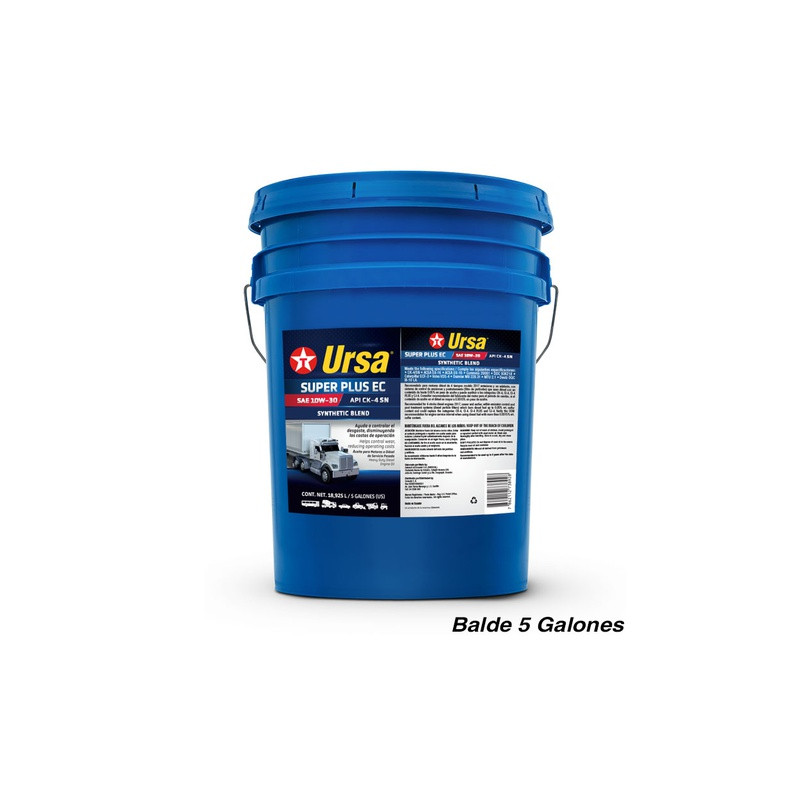 ACEITE MOTOR DIESEL URSA SUPER PLUS EC SYNTHETIC BLEND SAE 10W30 CK-4 5 GLS