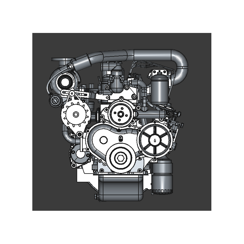 LAIDONG DIESEL ENGINE 4L22BZ - MOTOR ARMADO TURBO CARGADO LAIDONG 4L22BZ