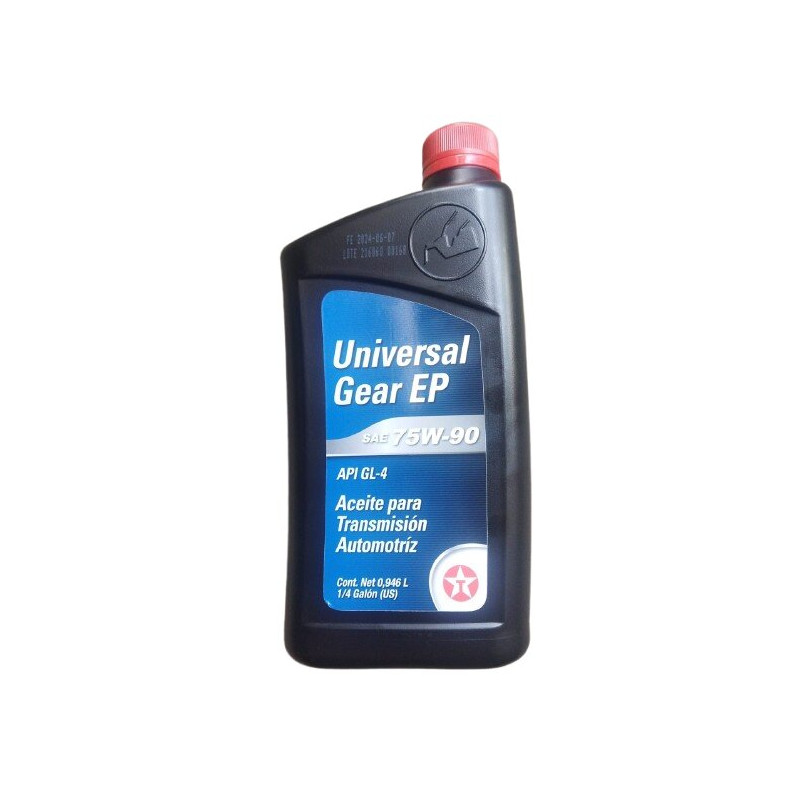 LITRO DE ACEITE PARA TRANSMISION TEXACO UNIVERSAL GEAR EP 75W90 QUARTO